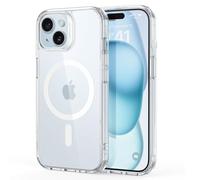 ESR Funda para iPhone 15, Compatible MagSafe, Protección Militar, Resiste Amarillamiento, Tapa Trasera Resistente Arañazos, Funda Magnética para iPhone 15, Serie Classic, Transparente