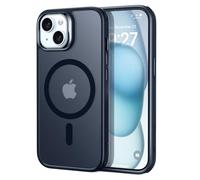 ESR Funda para iPhone 15 Plus, Compatible MagSafe, Protección Militar, Resiste Amarillamiento, Tapa Trasera Resistente Arañazos, Funda Magnética para iPhone 15 Plus, Serie Classic, Negro Esmerilado