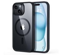 ESR Funda para iPhone 15 Plus, Compatible MagSafe, Protección Militar, Resiste Amarillamiento, Tapa Trasera Resistente Arañazos, Funda Magnética para iPhone 15 Plus, Serie Classic, Negro Transparente