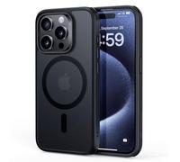 ESR Funda para iPhone 15 Pro, Compatible MagSafe, Protección Grado Militar a Prueba Golpes, Funda Magnética para iPhone 15 Pro, Funda Híbrida Classic (HaloLock), Negro Esmerilado