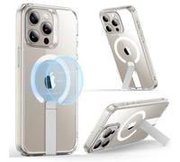 ESR Funda para iPhone 15 Pro MAX, Soporte Flickstand Ajustable, Protección Militar contra Caídas, Compatible MagSafe, Cubierta Trasera Delgada con Soporte Patentado, Serie Boost, Transparente