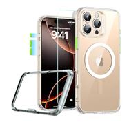 ESR Funda para iPhone 16 Pro (4 en 1), Funda Translúcida Mate con Protector de Pantalla, Compatible MagSafe, Protección Grado Militar, Serie Classic, Transparente Esmerilado