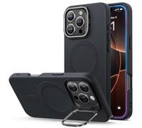 ESR Funda para iPhone 16 Pro, Funda de Silicona con Soporte, Compatible con MagSafe, Soporte Cámara Integrado, Funda Magnética para iPhone 16 Pro, Serie Cloud, Negro