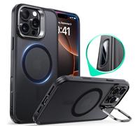 ESR Funda para iPhone 16 Pro MAX, Compatible MagSafe, Funda Protectora Grado Militar, Funda con Soporte Oculto Integrado, Parte Trasera Resistente a Arañazos, Serie Classic, Negro Esmerilado