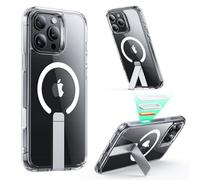 ESR Funda para iPhone 16 Pro, Soporte Flickstand Ajustable, Protección Militar contra Caídas, Compatible MagSafe, Cubierta Trasera Delgada con Soporte Patentado, Serie Boost, Transparente