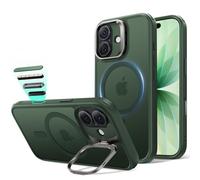 ESR Funda para iPhone 17, Compatible MagSafe, Control de Cámara, Case con Soporte Oculto Integrado, Protectora Grado Militar, Resistente a Arañazos, Serie Classic, Verde Esmerilado