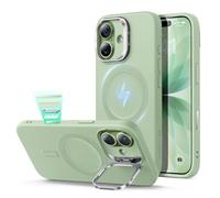 ESR Funda para iPhone 17, Compatible MagSafe, Control de Cámara, Funda con Soporte Oculto Integrado, Protectora Grado Militar, Resistente a Arañazos, Serie Classic, Verde Claro Esmerilado