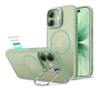 ESR Funda para iPhone 17, Compatible MagSafe, Control de Cámara, Funda con Soporte Oculto Integrado, Protectora Grado Militar, Resistente a Arañazos, Serie Classic, Verde Claro Esmerilado