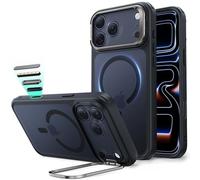 ESR Funda para iPhone 17 Pro, Compatible MagSafe, Control de Cámara, Case con Soporte Oculto Integrado, Protectora Grado Militar, Resistente a Arañazos, Serie Classic, Negro Esmerilado