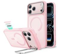 ESR Funda para iPhone 17 Pro, Compatible MagSafe, Control de Cámara, Case con Soporte Oculto Integrado, Protectora Grado Militar, Resistente a Arañazos, Serie Classic, Rosa Esmerilado