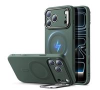 ESR Funda para iPhone 17 Pro, Control de Cámara, Case de Silicona con Soporte, Compatible con MagSafe, Soporte Cámara Integrado, Funda Magnética para iPhone 17 Pro, Serie Cloud, Verde