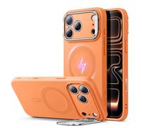 ESR Funda para iPhone 17 Pro, Control de Cámara, Case de Silicona con Soporte, Compatible con MagSafe, Soporte Cámara Integrado, Funda Magnética para iPhone 17 Pro MAX, Serie Cloud, Naranja