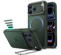 ESR Funda para iPhone 17 Pro MAX, Compatible MagSafe, Control de Cámara, Case con Soporte Oculto Integrado, Protectora Grado Militar, Resistente a Arañazos, Serie Classic, Verde Esmerilado