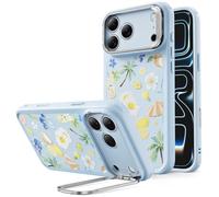ESR Funda para iPhone 17 Pro MAX, Compatible MagSafe, Control de Cámara, Case con Soporte Oculto Integrado, Protectora Grado Militar, Resistente a Arañazos, Serie Classic, Flor
