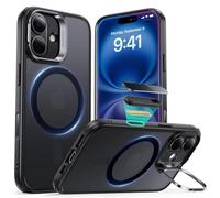 ESR Funda para iPhone 2024, Compatible MagSafe, Funda Protectora Grado Militar, Funda con Soporte Oculto Integrado, Parte Trasera Resistente a Arañazos, Serie Classic, Negro Esmerilado