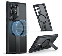 ESR Funda para Samsung Galaxy S24 Ultra Compatible con MagSafe, Magnética, 3 Modos de Soporte, Protección Grado Militar, a Prueba de Golpes, Negro Esmerilado