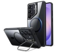 ESR Funda para Samsung Galaxy S26, Compatible MagSafe, Control de Cámara, Funda con Soporte Oculto Integrado, Protectora Grado Militar, Resistente a Arañazos, Serie Classic, Negro Transparente