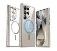 ESR Funda para Samsung S24 Ultra, Compatible con MagSafe, Funda magnética para Samsung Galaxy S24 Ultra, Protección de Grado Militar, Resistente Amarilleamiento, Serie Classic, Gris Transparente