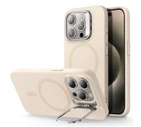ESR Funda Soporte Flex para iPhone 15 Pro, Amarillo Crema | Funda de silicona, compatible con MagSafe, Protección militar contra caídas, ultrafina