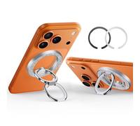 ESR HaloLock Soporte de Anillo Magnético para Teléfono, Soporte Anillo Compatible con MagSafe, Cómodo Agarre Compatible con iPhone 17/16/15, Google Pixel 10, S25, Soporte Ajustable, Brillante Diamante