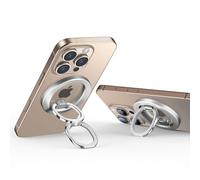 ESR HaloLock Soporte Magnético de Anillo, Soporte Anillo para Teléfono Compatible con MagSafe, Cómodo Agarre, Compatible con iPhone 17/16/15/14/13/12, Google Pixel 10, Galaxy S25 Series, Plateado
