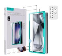 ESR Pack 2+1 Protector Pantalla Samsung Galaxy S24 Ultra, 2 Protectores Pantalla Cristal Templado y 1 Set Protectores Individuales Lentes, Bordes Curvos 2.5D, Cobertura Total, Resistente Arañazos