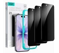 ESR Pack 3 Protector Pantalla con Privacidad para iPhone 17/16 Pro, Marco