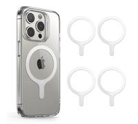 ESR para Anillo MagSafe, 4 Anillos Metálicos Magnéticos para Funda de teléfono, Universal Kit de Conversión para iPhone Air/17/16/16e/15/14/13/12/11, Google Pixel 10, Galaxy S24/S23 y Otros, Blanco