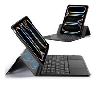 ESR Para iPad Pro de 11 pulgadas (M4) 2024, funda con teclado con trackpad, teclado magnético desmontable con teclas retroiluminadas, soporte totalmente ajustable en modo vertical y horizontal, negro