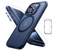 ESR para iPhone 15 Pro Case Set Translucente Matte Case con protector de pantalla Compatible con Magsafe Protection Military Protection Series Frosse