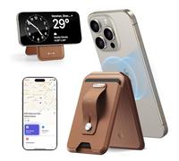 ESR para MagSafe Cartera (HaloLock), Cartera Geo con Soporte para iPhone, Compatible Localizar con App Encontrar, Wallet Magnética para iPhone 16/15/14/13/12 Series,No para 13/12 Mini,Marrón Caramelo