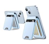 ESR para MagSafe Cartera (HaloLock), Compatible para Magsafe Wallet, Soporte Ajustable, 3 Tarjetas, Cuero Vegano, Tarjetero para iPhone Series 16/15/14/13/12, NO para 13/12 Mini, Azul