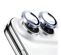 ESR Protector de Cámara para iPhone Duo, Pack 1, Plata | Protectores Individuales para Lentes, Cristal Templado 9H, Nitidez Original de la Cámara Compatible con funda,Bordes Elevados
