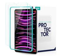 ESR Protector de Pantalla Compatible iPad Pro 12,9” (2022/2021/2020/2018), Película Cristal Templado, Marco de Alineación, Resistente Arañazos, Transparencia HD, 2 Piezas