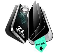ESR Protector de Pantalla con Privacidad para iPhone 14 Pro Max, 3 Unidades, Protección Militar, Dureza 9H, Cristal Templado Antiespía con Bandeja UltraFit