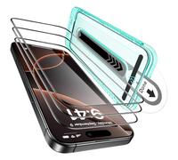 ESR Protector Pantalla para iPhone 16 Pro, 3 Piezas, Cristal Templado Ultra Resistente Arañazos, Marco Instalación Fácil, Protección Grado Militar