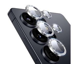 ESR Protectores Lentes Cámara Samsung Galaxy S25 Ultra, Protectores Individuales, Resistentes Arañazos, Cristal Templado Ultrafino, Borde Aluminio, S25 Ultra, Compatibles Funda, 1 Set,Brillante Plata