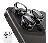 ESR Protectores Lentes de Cámara para iPhone 17 Pro Max/17 Pro/16 Pro Max/16 Pro/15 Pro Max/15 Pro, Protectores Individuales para lente, HD, Resistentes Arañazos, Ultrafinos, 2 Pack, Negro