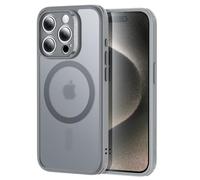 ESR Set Funda para iPhone 15 Pro (5 en 1), Funda Mate Translúcida con Protector de Pantalla y Protectores para Lentes, Compatible con MagSafe, Protección Grado Militar, Serie Classic, Gris Esmerilado
