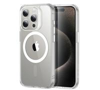 ESR Set Funda para iPhone 15 Pro MAX (5 en 1), Funda Mate Translúcida con Protector de Pantalla y Protectores Lentes, Compatible con MagSafe, Protección Grado Militar, Transparente Esmerilado