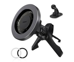 ESR Soporte Movil Coche con Magsafe, Magnético Rejilla Ventilación y Salpicadero Soporte Telemovel Coche para iPhone Air/17/16/15/14/13/12/Google Pixel 10/Samsung/Android, todos los smartphones, Negro