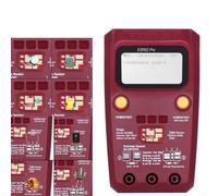ESR02 Pro Probador de transistores digitales, para medidor de componentes smd para NPN PNP MOSFET condensador de diodo Inductancia Medición ESR con LCD (ESR02PRO-rojo)