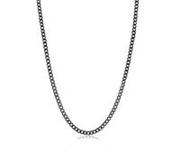 Esrael 3.5/5mm Plata/Oro/Negro Panzerkette Edelstahl Halskette Herren, Kubanische Kette für Männer und Jungen Schmuck Geschenk für Herren Damen 48/20/22/24 Zoll, 20Zoll(50cm), Acero inoxidable, Sin