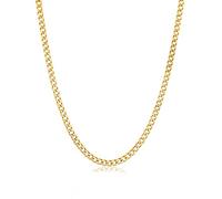 Esrael 3.5/5mm Plata/Oro/Negro Panzerkette Edelstahl Halskette Herren, Kubanische Kette für Männer und Jungen Schmuck Geschenk für Herren Damen 48/20/22/24 Zoll, 20Zoll(51cm), Acero inoxidable, Sin