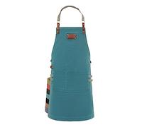 Ess-Nische® Delantal de cocina vaquero resistente para hombres y mujeres, regalo para chefs, abuelas, abuelos, delantal extralargo para hombre y mujer, turquesa