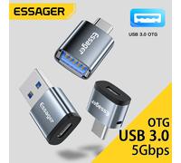 Essager USB tipo C OTG adaptador tipo C USB-C macho a USB 3,0 hembra convertidor para Macbook Xiaomi mi Samsung USBC OTG conector USB to Type C Female