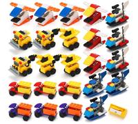 ESSALOO Regalos Cumpleaños Niños Colegio, 24 Bloques Sacapuntas tipo Vehículo para Detalles Cumpleaños Niños &Regalitos Cumpleaños Invitadospara Niños y Niñas