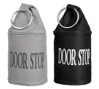 Esschert Design LH146 Tope de puerta con anilla, negro o gris (paquete de 1)