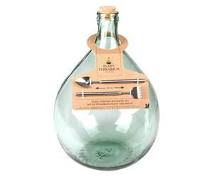 Esschert Design AGG48 - Maceta de terrario con Herramientas, tamaño Mediano, Color Verde