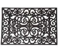 Esschert Design Alfombra De Puerta Goma Grande Negra 69,8x44,6x1,2